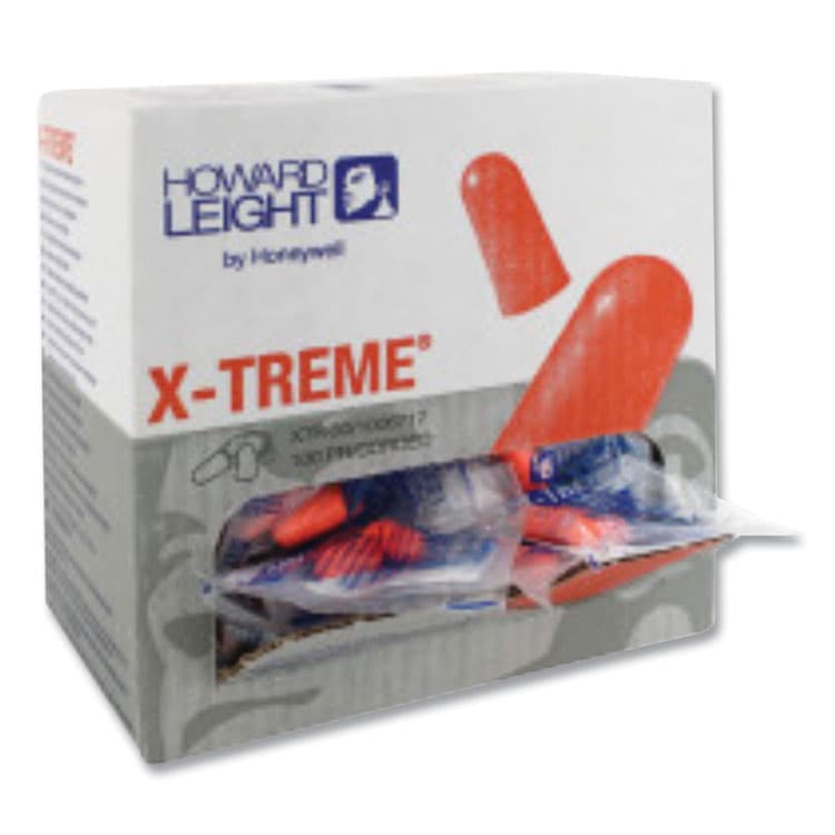 HONEYWELL ENVIRONMENTAL X-TREME Corded Disposable Earplugs, Corded, One Size Fits Most, 32 dB, Orange, 1,000/Carton (HOWXTR30)