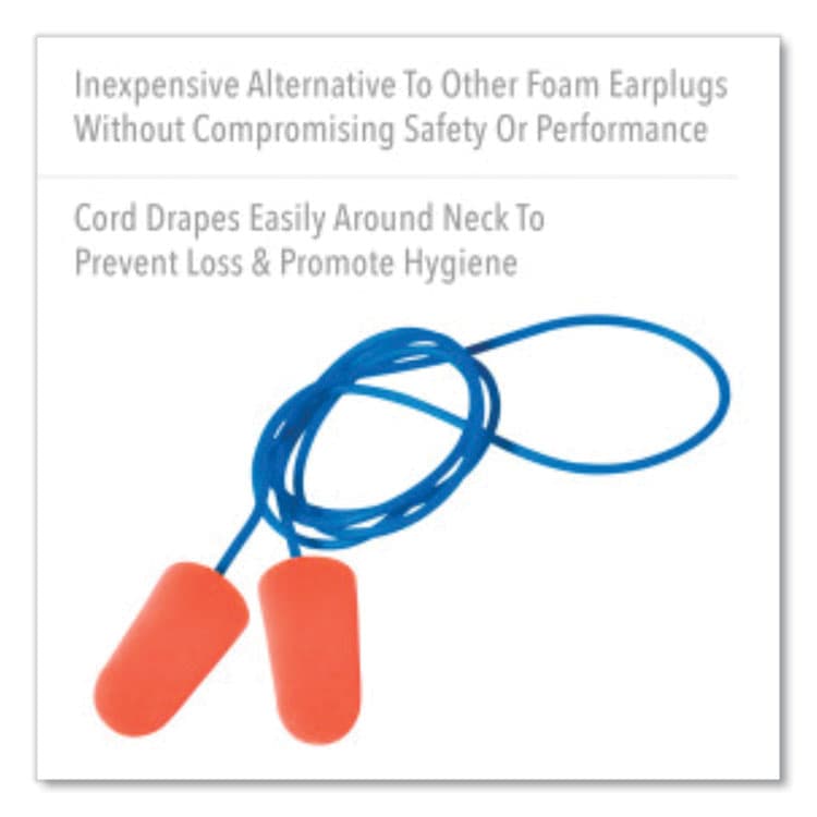 HONEYWELL ENVIRONMENTAL X-TREME Corded Disposable Earplugs, Corded, One Size Fits Most, 32 dB, Orange, 1,000/Carton (HOWXTR30) thumbnail 4