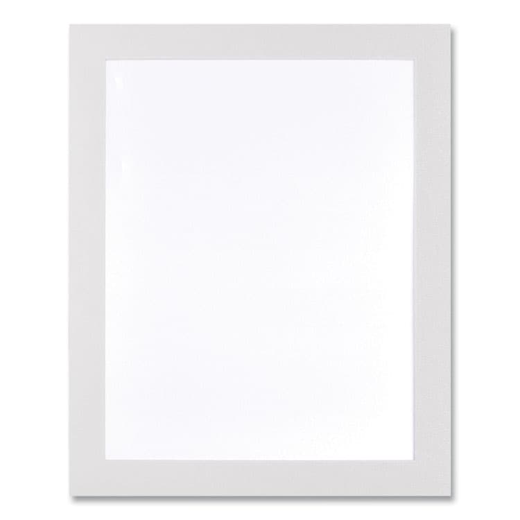 DEFLECTO CORPORATION Self Adhesive Sign Holders, 8.5 x 11 Insert, Clear with White Border, 2/Pack (DEF68776W)
