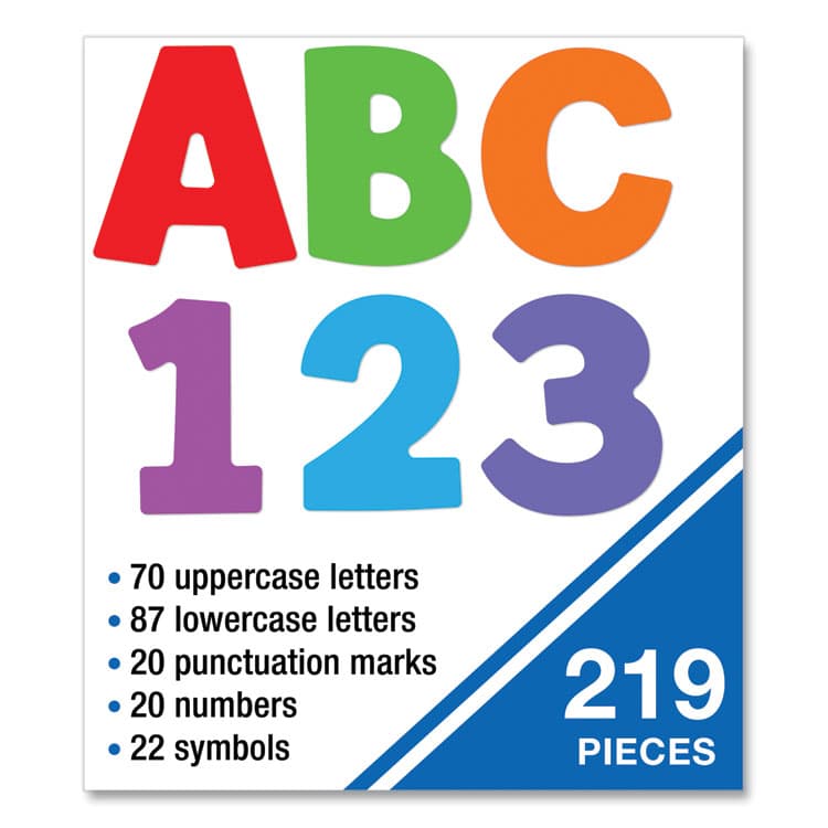 CARSON-DELLOSA EDUCATION EZ Letter Combo Packs, 4" Tall, Assorted Color Splash Character Colors, 219 Pieces (CDP130098) thumbnail 3