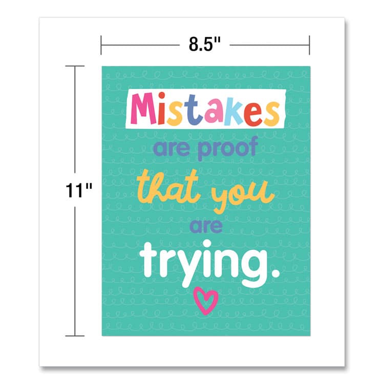 CARSON-DELLOSA EDUCATION Mini Posters, Growth Mindset Quotes, 8.5 x 11, 12/Set (CDP106009) thumbnail 3