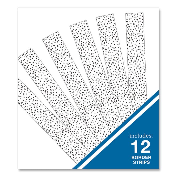 CARSON-DELLOSA EDUCATION Straight Borders, Dotted, 3" x 3 ft, Black/White, 12/Pack (CDP108495) thumbnail 4