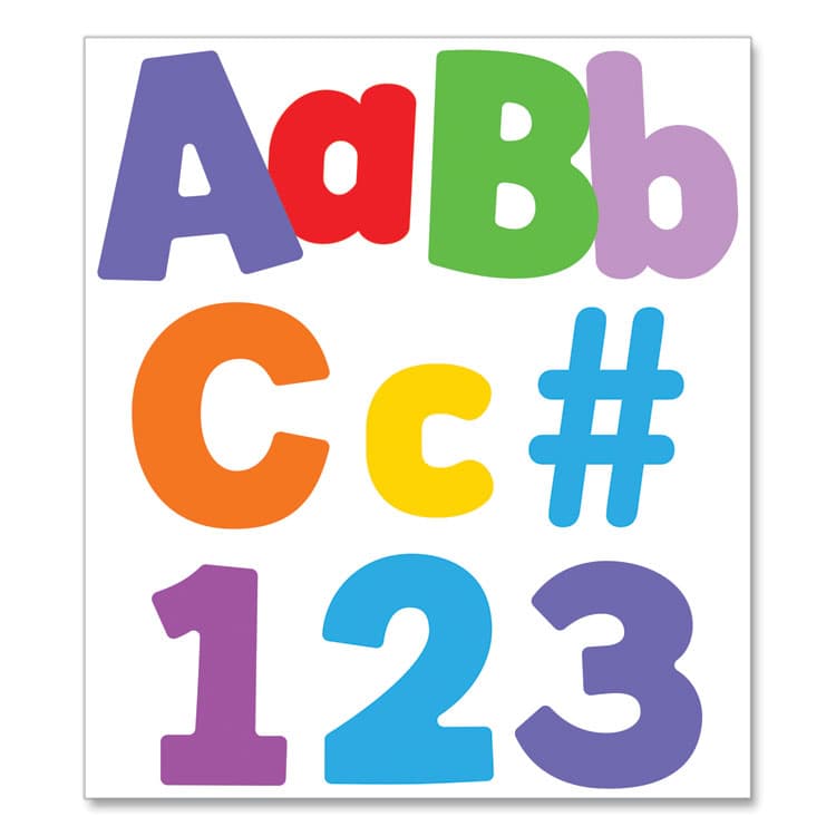 CARSON-DELLOSA EDUCATION EZ Letter Combo Packs, 4" Tall, Assorted Color Splash Character Colors, 219 Pieces (CDP130098)