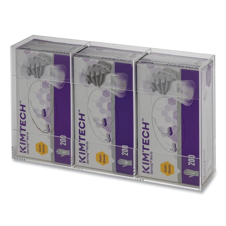 KANTEK . Triple Glove Dispenser, 10 x 4 x 16, Clear (KTKAH135) thumbnail 2