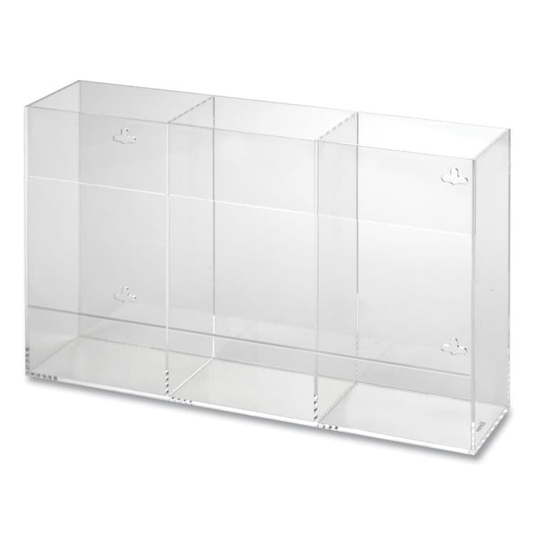 KANTEK . Triple Glove Dispenser, 10 x 4 x 16, Clear (KTKAH135) thumbnail 4