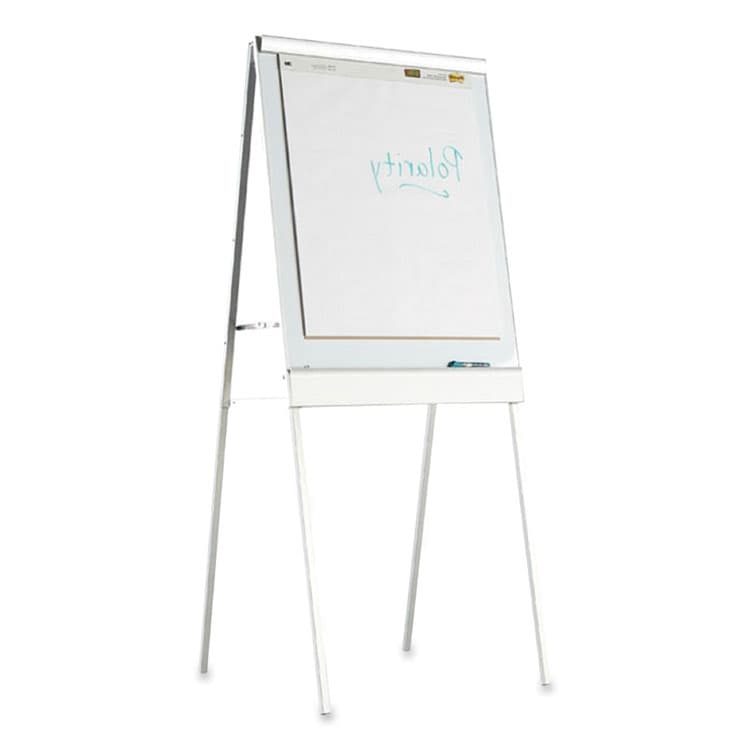 ICEBERG ENTERPRISES Polarity Height Adjustable Dry Erase Flipchart Easel, 30" x 38", White Surface, Silver Metal Frame (ICE30333) thumbnail 2