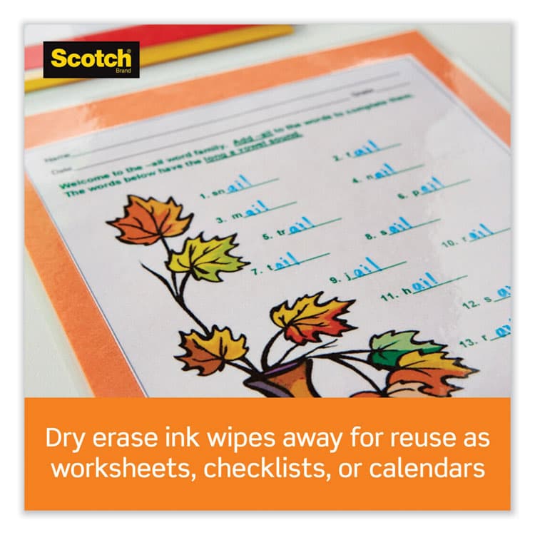 3M/COMMERCIAL TAPE DIV. Laminating Pouches, 3 mil, 8.9 x 11.4, Clear, 20/Pack (MMMTP385420DE) thumbnail 2