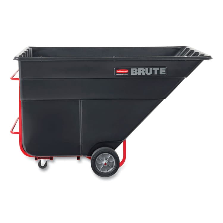 RUBBERMAID COMMERCIAL PROD. 2.5 cu yd BRUTE Rotomolded Tilt Truck, 2,300 lb Capacity, Black (RCP1046BLA)