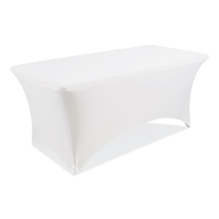 ICEBERG ENTERPRISES iGear Fabric Table Cover, Polyester/Spandex, 30" x 72", White (ICE16523) thumbnail 2
