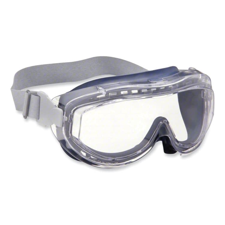 HONEYWELL ENVIRONMENTAL Flex Seal OTG Goggles, Clear HydroShield Anti-Fog/Anti-Scratch Lens, Clear/Navy/Gray Frame (UVXS3400HS)