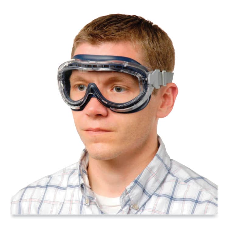 HONEYWELL ENVIRONMENTAL Flex Seal OTG Goggles, Clear HydroShield Anti-Fog/Anti-Scratch Lens, Clear/Navy/Gray Frame (UVXS3400HS) thumbnail 4
