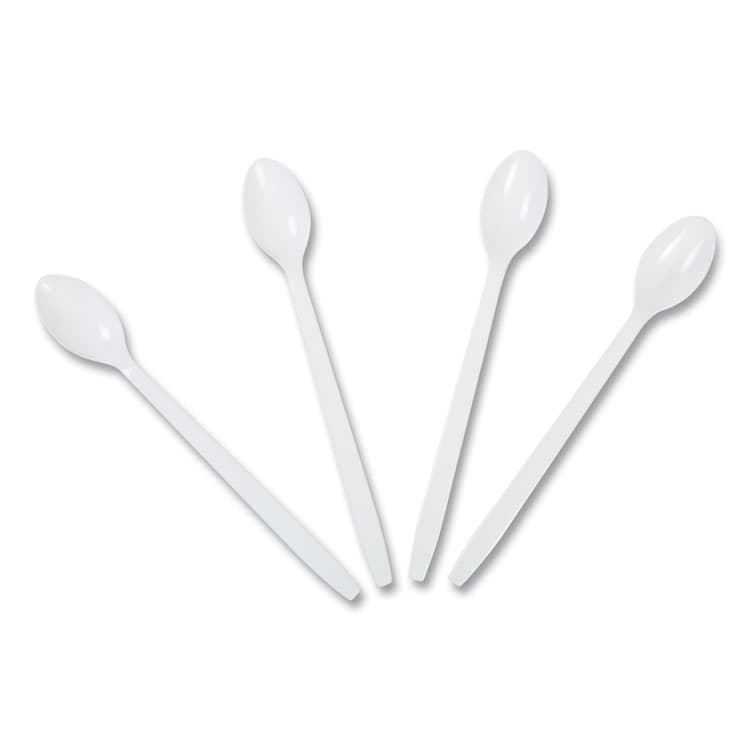 AMERCAREROYAL Polypropylene Cutlery, Soda Spoon, Plastic, 7.87", White, 1,000/Carton (RPPP2303W) thumbnail 3