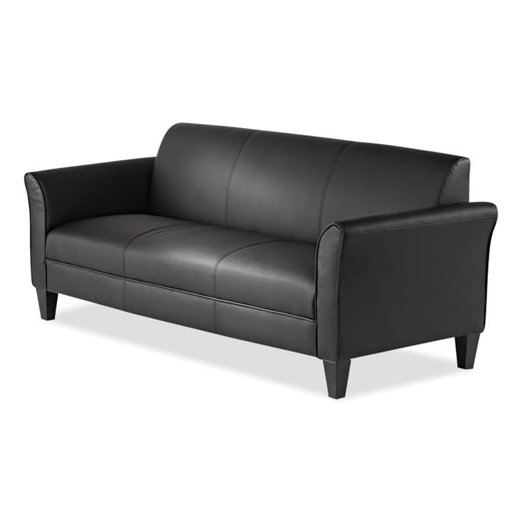 ALERA Alera Reception Lounge Sofa Series, Three-Cushion Sofa, 77" x 31.5" x 32", Black (ALERL21LS10B) thumbnail 3