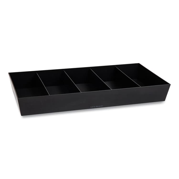 EMS MIND READER LLC Anchor Collection 5-Compartment Snack Organizer, 12 x 24 x 3.25, Black (EMSSNACKORGTBLK)