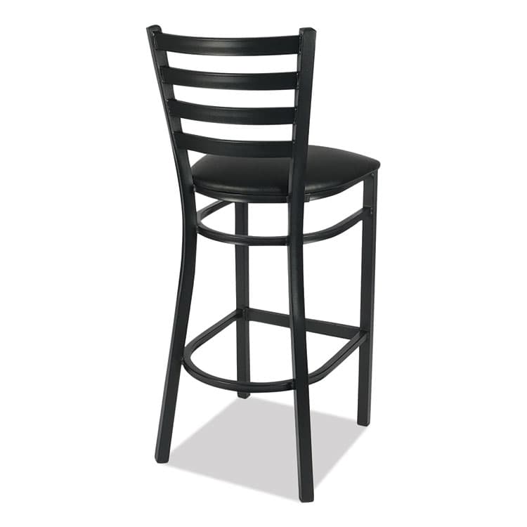 JMC FURNITURE White Horse Series Barstools, Supports Up to 300 lb, 29.5" Seat Height, Black Seat/Back, Black Frame (JMCWHBSBLK) thumbnail 2