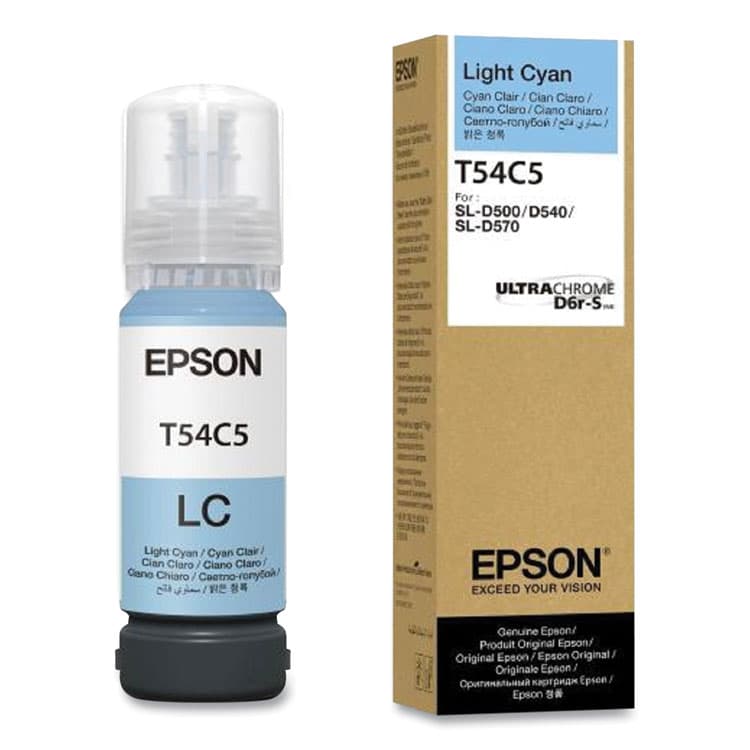 EPSON AMERICA, . T54C520 (T54C) UltraChrome Ink, 70 mL, Light Cyan (EPST54C520)