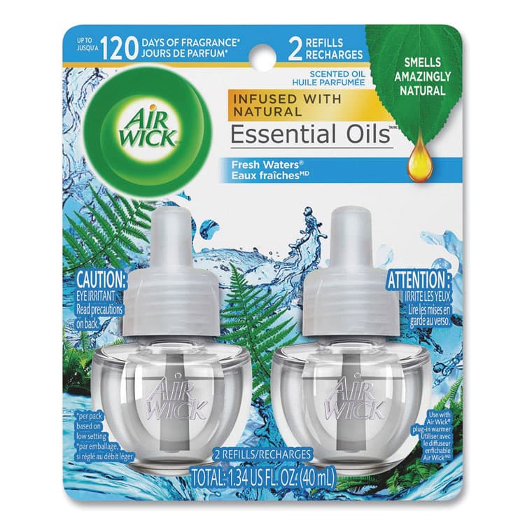 RECKITT BENCKISER Scented Oil Refill, Fresh Waters, 0.67 oz, 2/Pack (RAC79717PK)