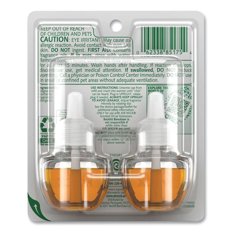 RECKITT BENCKISER Scented Oil Twin Refill, Hawai'i Exotic Papaya/Hibiscus Flower, 0.67 oz (RAC85175PK) thumbnail 2