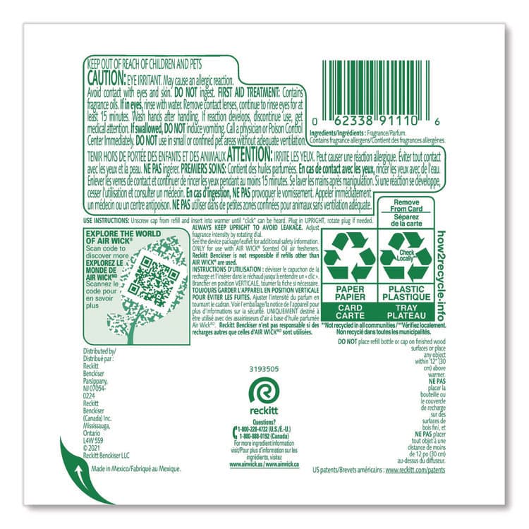 RECKITT BENCKISER Scented Oil Refills, Paradise Retreat, 0.67 oz, 2/Pack (RAC91110PK) thumbnail 3