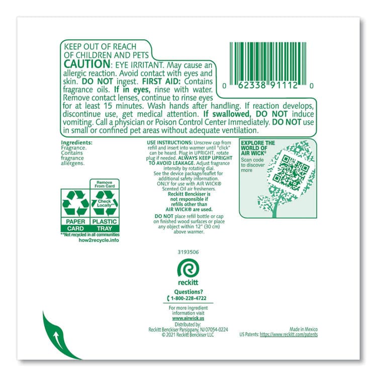 RECKITT BENCKISER Scented Oil Refills, Summer Delights, 0.67 oz, 2/Pack (RAC91112PK) thumbnail 2