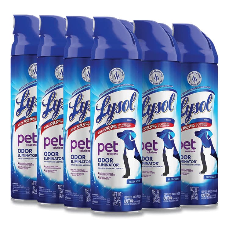 RECKITT BENCKISER Disinfectant Spray II Pet Odor Eliminator, Fresh, 15 oz Aerosol Spray, 12/Carton (RAC99804CT) thumbnail 2
