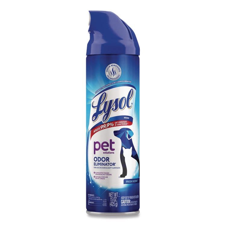 RECKITT BENCKISER Disinfectant Spray II Pet Odor Eliminator, Fresh, 15 oz Aerosol Spray, 12/Carton (RAC99804CT)