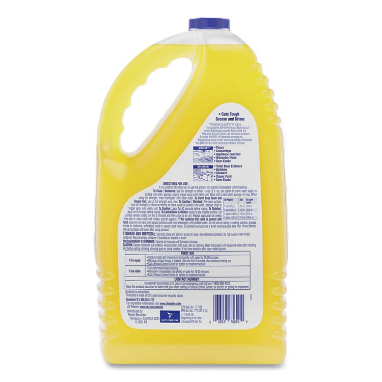 RECKITT BENCKISER Clean and Fresh Multi-Surface Disinfectant Cleaner, Sparkling Lemon and Sunflower Essence, 144 oz Bottle, 4/Carton (RAC77617) thumbnail 3