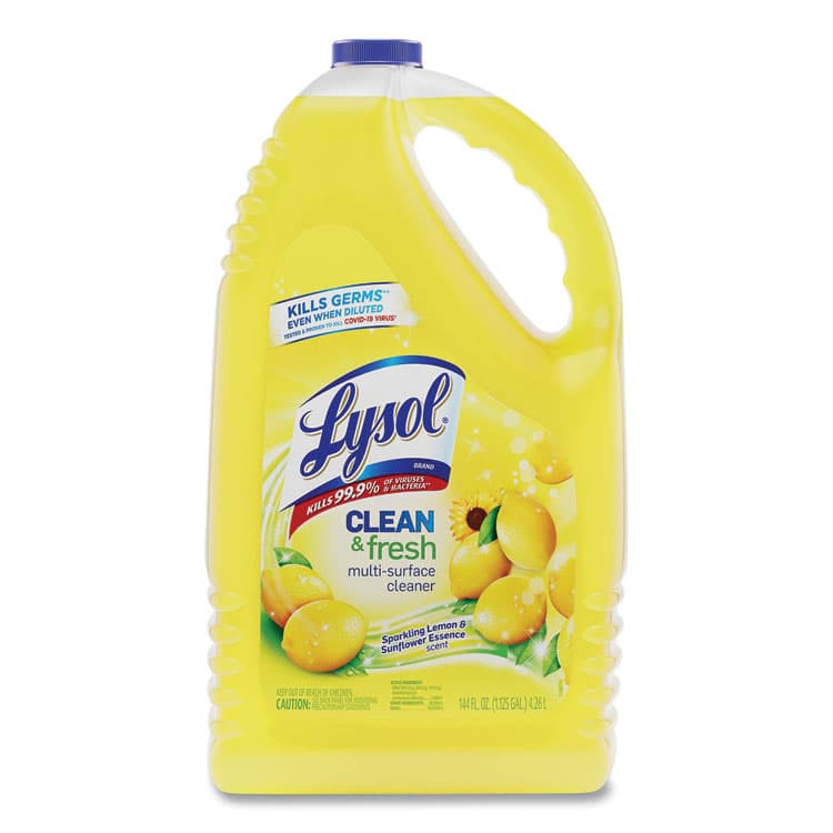 RECKITT BENCKISER Clean and Fresh Multi-Surface Disinfectant Cleaner, Sparkling Lemon and Sunflower Essence, 144 oz Bottle (RAC77617EA)