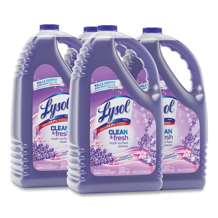 RECKITT BENCKISER Clean and Fresh Multi-Surface Disinfectant Cleaner, Lavender and Orchid Essence, 144 oz Bottle, 4/Carton (RAC88786)