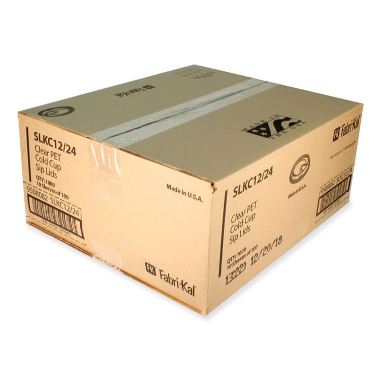 FABRI-KAL Greenware Cold Drink Lids, Sip Lid, Fits 12 oz to 24 oz Cold Cups, Plastic, Clear, 1,000/Carton (FABSLKC1224) thumbnail 2