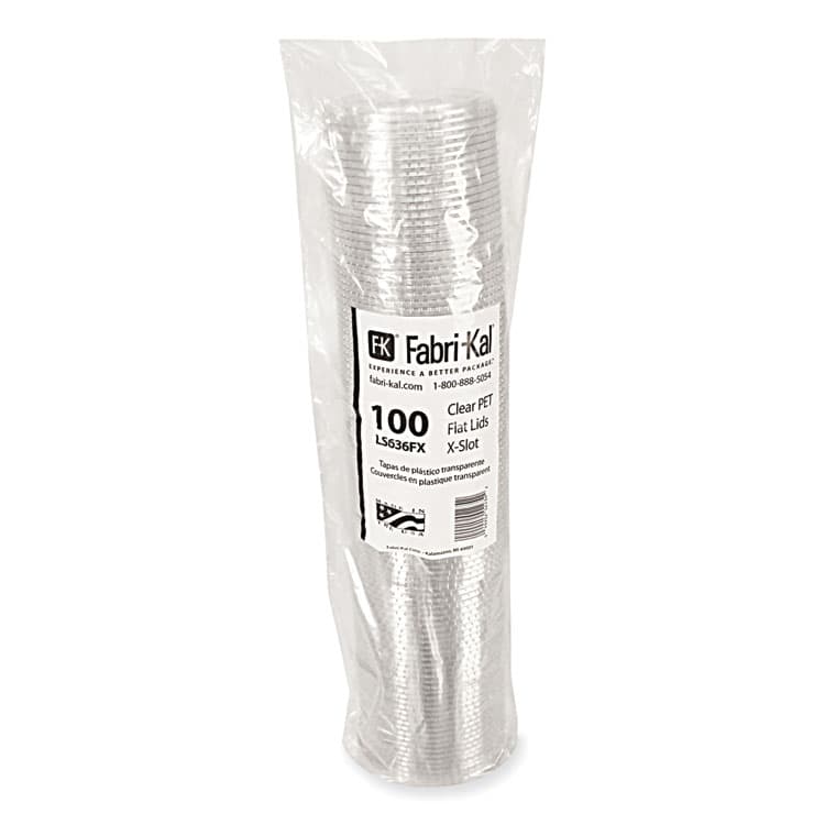 FABRI-KAL Greenware Cold Drink Lids, X-Slot, Fits 12 oz to 20 oz Cold Cup, Plastic, Clear, 1,000/Carton (FABLS636FX) thumbnail 3