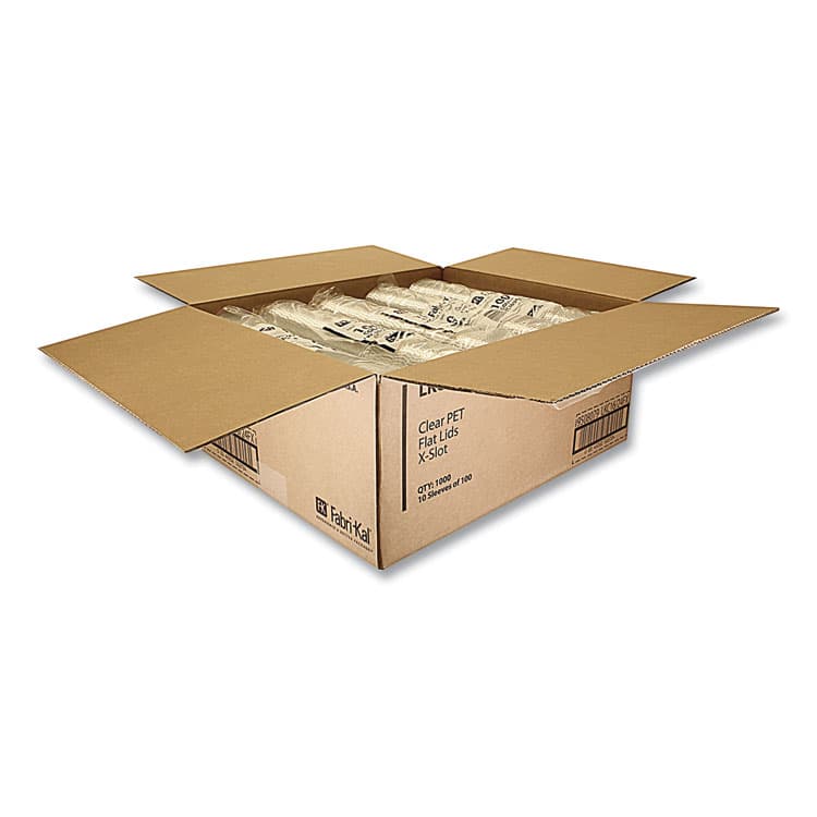 FABRI-KAL Greenware Cold Drink Lids, X-Slot, Fits 16 oz to 24 oz Cold Cups, Plastic, Clear, 1,000/Carton (FABLKC1624FX) thumbnail 3