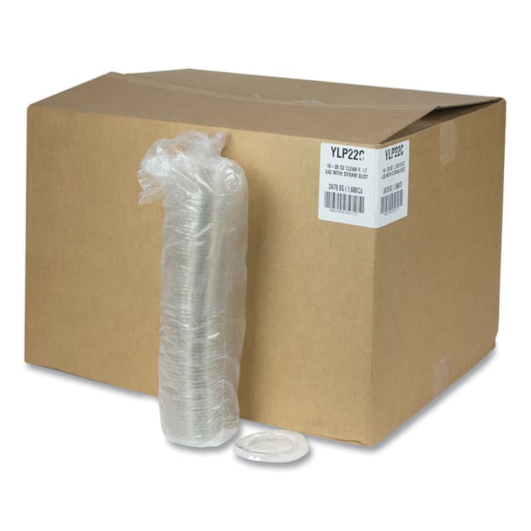 PACTIV EVERGREEN CORPORATION Cold Cup Lids, Fits 12 oz/14 oz/16 oz/20 oz Cold Cups, Plastic, Clear, 1,680/Carton (PCTYLP22C) thumbnail 4