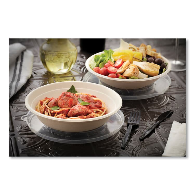 PACTIV EVERGREEN CORPORATION EarthChoice Fiber-Blend Bagasse Dinnerware, Bowl, Sugarcane, 32 oz, Natural, 400/Carton (PCTYMC508BWL32P) thumbnail 4