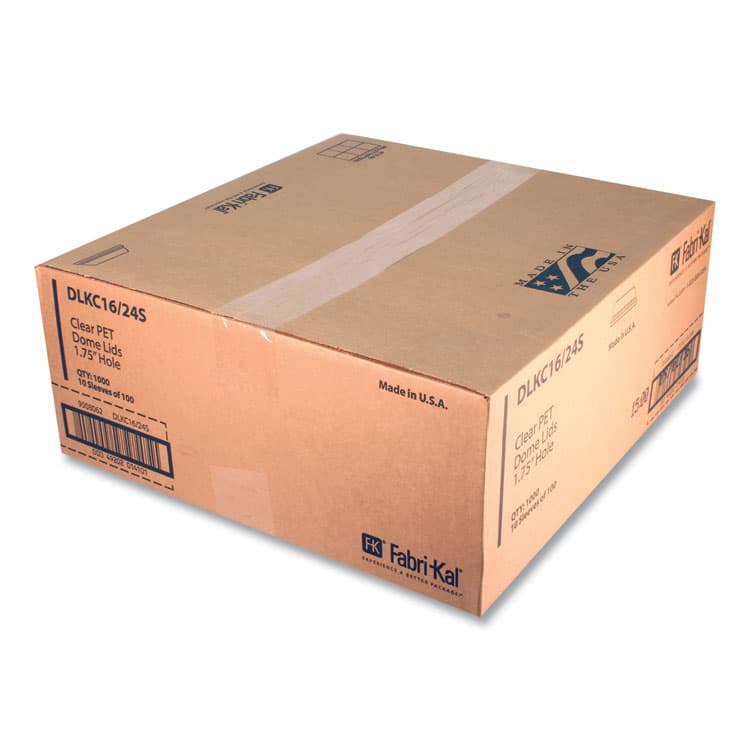 FABRI-KAL Greenware Cold Drink Lids, Dome, Fits 16 oz to 24 oz Cold Cups, Plastic, Clear, 1,000/Carton (FABDLKC1624S) thumbnail 2