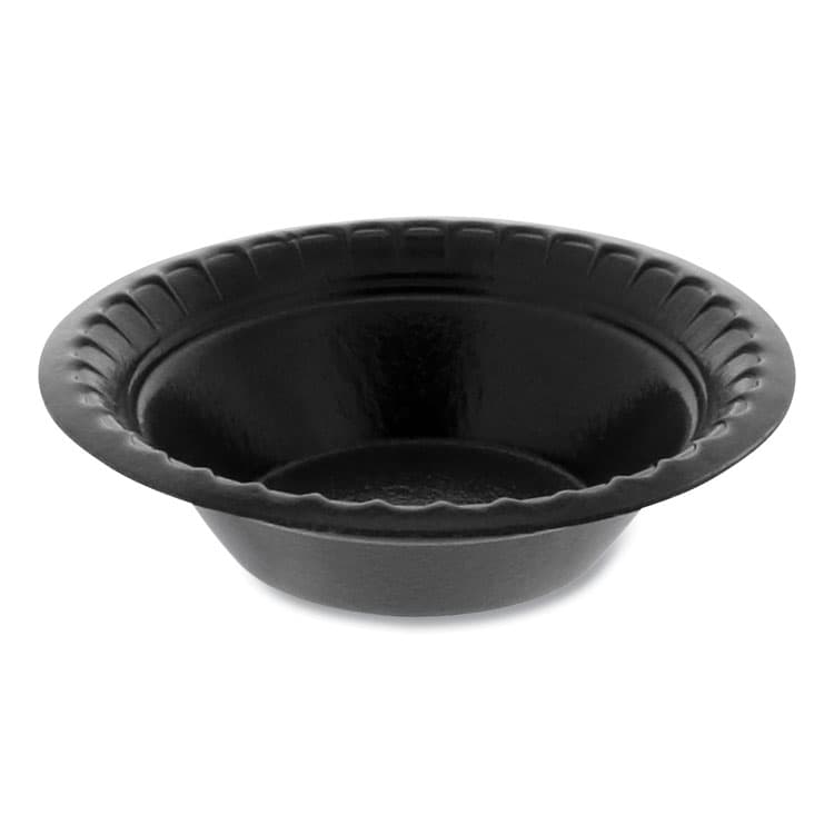 PACTIV EVERGREEN CORPORATION Placesetter Deluxe Laminated Foam Dinnerware, Bowl, 4 oz, Black, 1,250/Carton (PCTYTKB00040000)