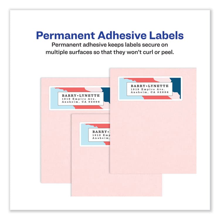 AVERY PRODUCTS CORPORATION Vibrant Inkjet Color-Print Labels w/ Sure Feed, 1.5" dia, White, 400/PK (AVE8293) thumbnail 3
