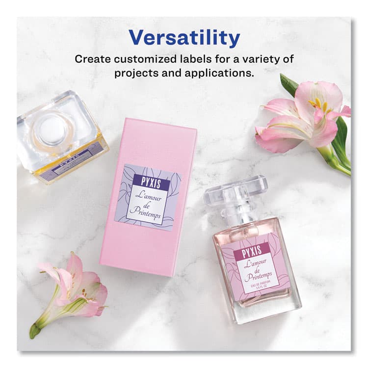 AVERY PRODUCTS CORPORATION Square Labels with Sure Feed and TrueBlock, 2 x 2, White, 300/Pack (AVE22806) thumbnail 2