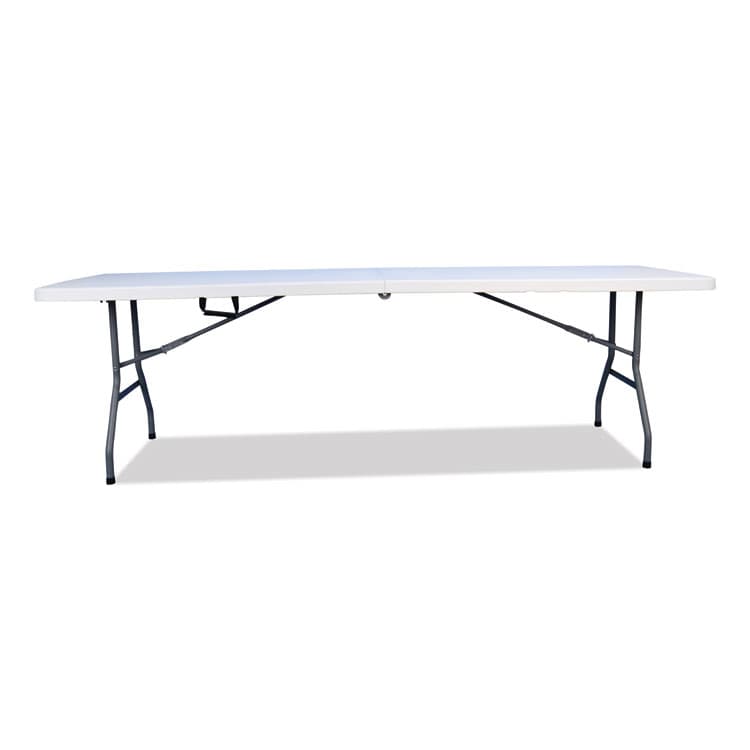 ICEBERG ENTERPRISES Bifold Resin Folding Table, Rectangular, 94.5" x 29.9" x 30", White Granite Top, Gray Base/Legs, 2/Pack (ICE61273) thumbnail 2