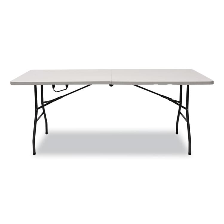 ICEBERG ENTERPRISES Bifold Resin Folding Table, Rectangular, 70.9" x 29.1" x 30", White Granite Top, Gray Base/Legs, 2/Pack (ICE61263) thumbnail 2