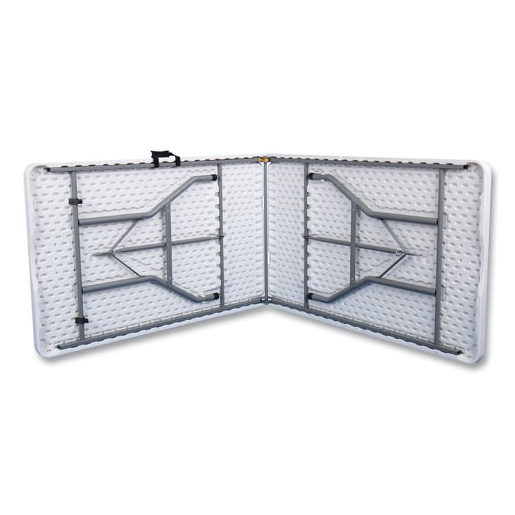 ICEBERG ENTERPRISES Bifold Resin Folding Table, Rectangular, 94.5" x 29.9" x 30", White Granite Top, Gray Base/Legs, 2/Pack (ICE61273) thumbnail 3