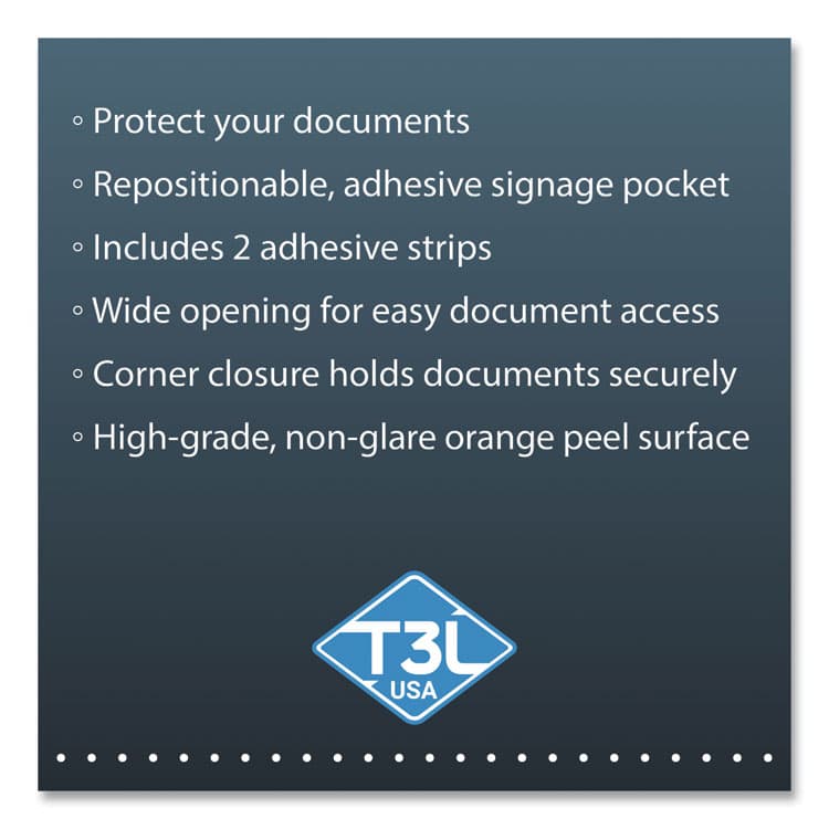 TARIFOLD, . Kang Magnetic Closure Repositionable Pocket, 14 x 11, Clear Frame, 5/Pack (TFIP194750) thumbnail 2