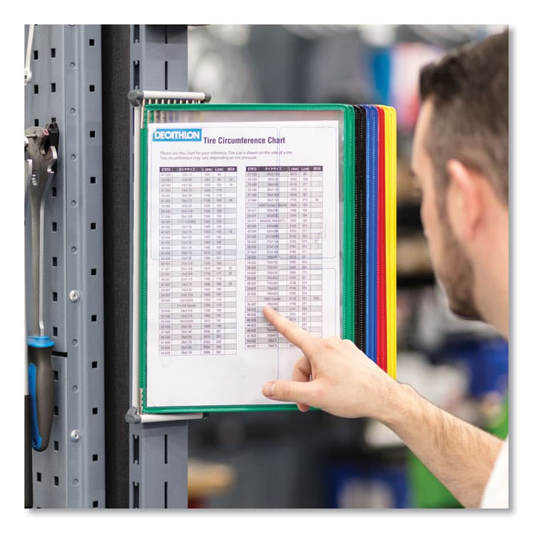 TARIFOLD, . Wall Unit Magnetic Starter Set, 10 Sections, 20-Sheet Capacity, Gray (TFIW291M) thumbnail 3