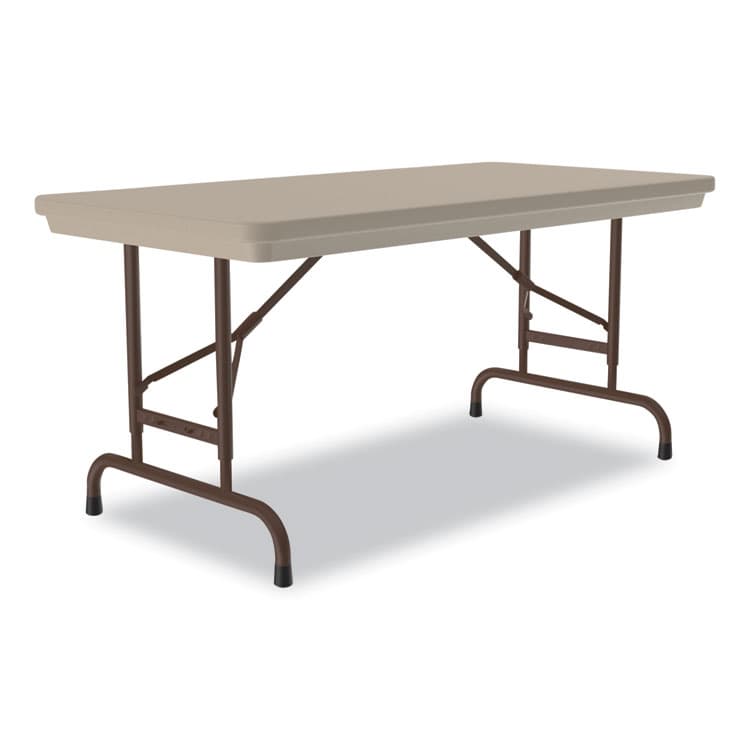 CORRELL, . Adjustable Folding Table, Rectangular, 48" x 24" x 22" to 32", Mocha Granite Top, Brown Legs, /Pallet (CRLRA2448244P) thumbnail 2