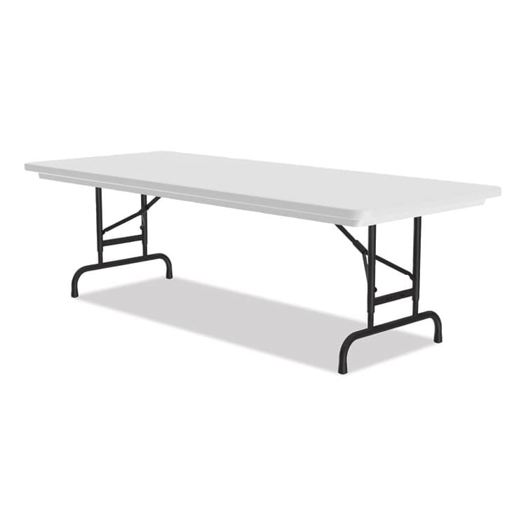 CORRELL, . Adjustable Folding Tables, Rectangular, 96" x 30" x 22" to 32", Gray Granite Top, Black Legs, 4/Pallet (CRLRA3096234P) thumbnail 2