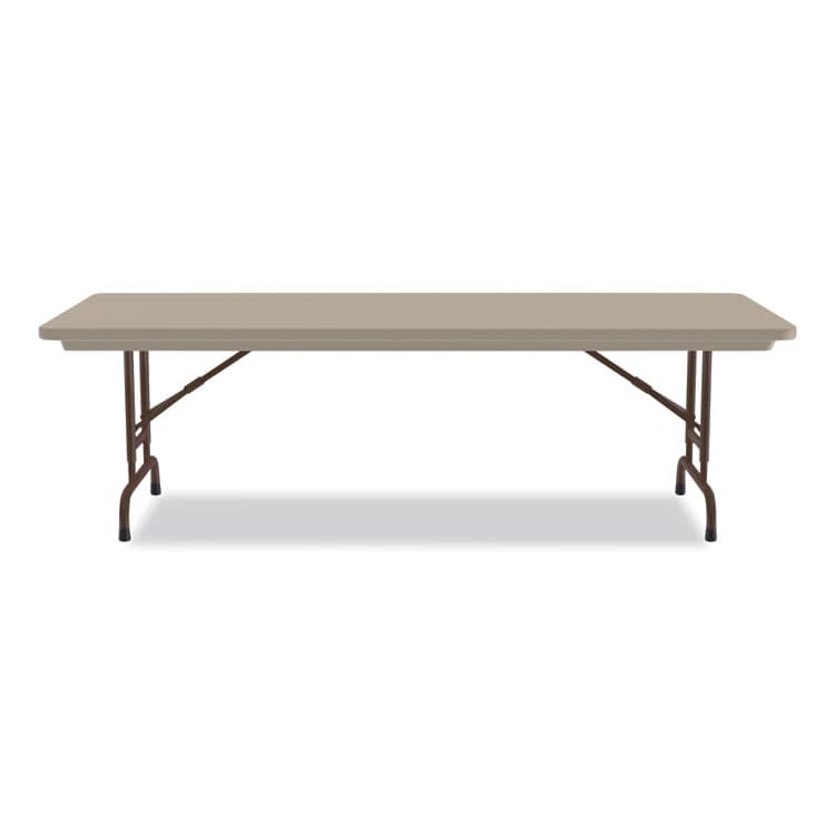 CORRELL, . Adjustable Folding Tables, Rectangular, 72" x 30" x 22" to 32", Mocha Granite Top, Brown Legs, 4/Pallet (CRLRA3072244P) thumbnail 3