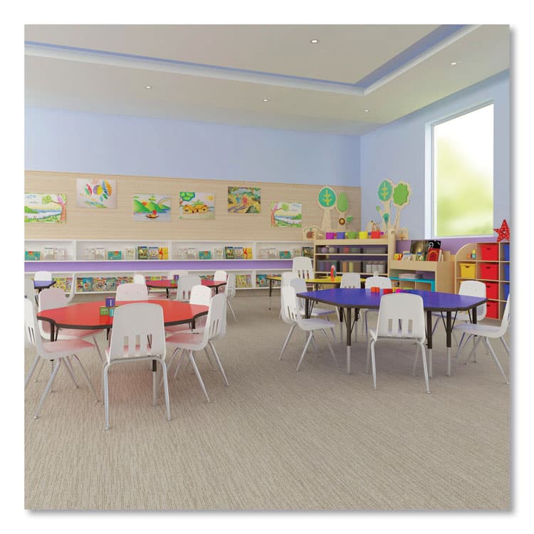 CORRELL, . Adjustable Activity Tables, Kidney Shaped, 72" x 48" x 19" to 29", Gray Top, Gray Legs, 4/Pallet (CRL4872TF15954P) thumbnail 3