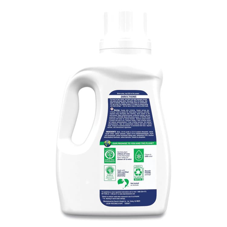 CHURCH & DWIGHT CO., HE Compatible Liquid Detergent, Unscented, 50 Loads, 50 oz Bottle, 8/Carton (CDC3320050026) thumbnail 2