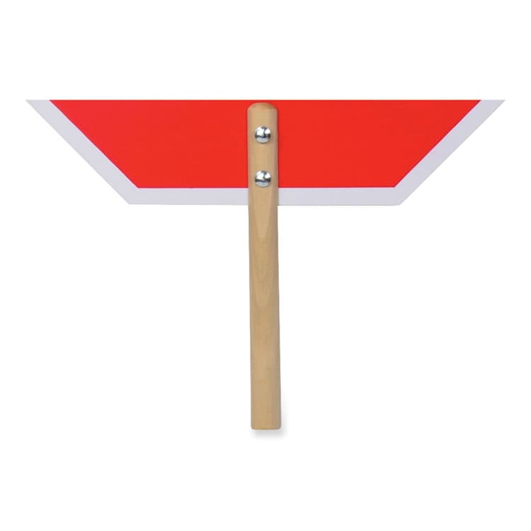 TATCO Handheld Stop Sign, 18" Red/White Face, White Graphics (TCO17520) thumbnail 3