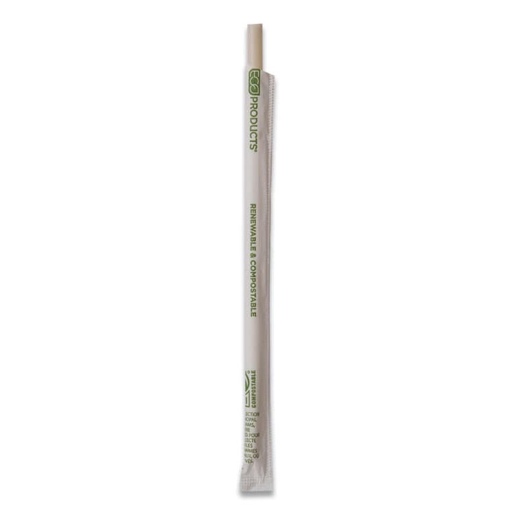 ECO-PRODUCTS,INC. Renewable and Compostable PHA Straws, 10.25", Natural White, 1,250/Carton (ECOEPSTPHA1025) thumbnail 3